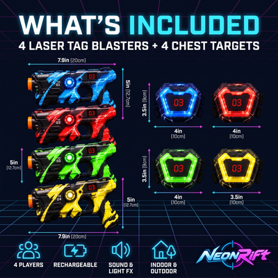 NeonRift™ – Laser Tag Battle Set