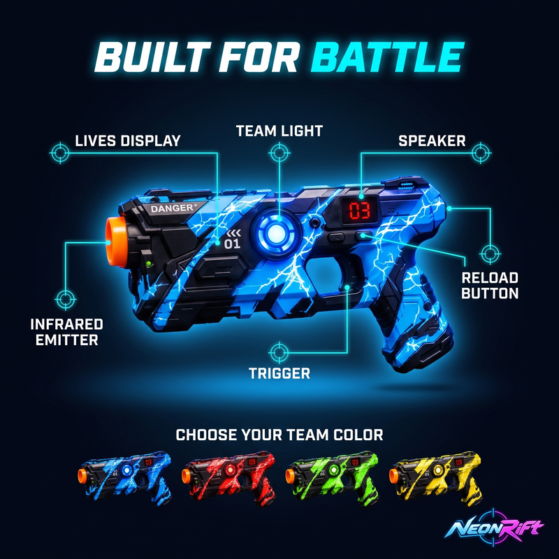 NeonRift ™ Laser Tag Battle Set